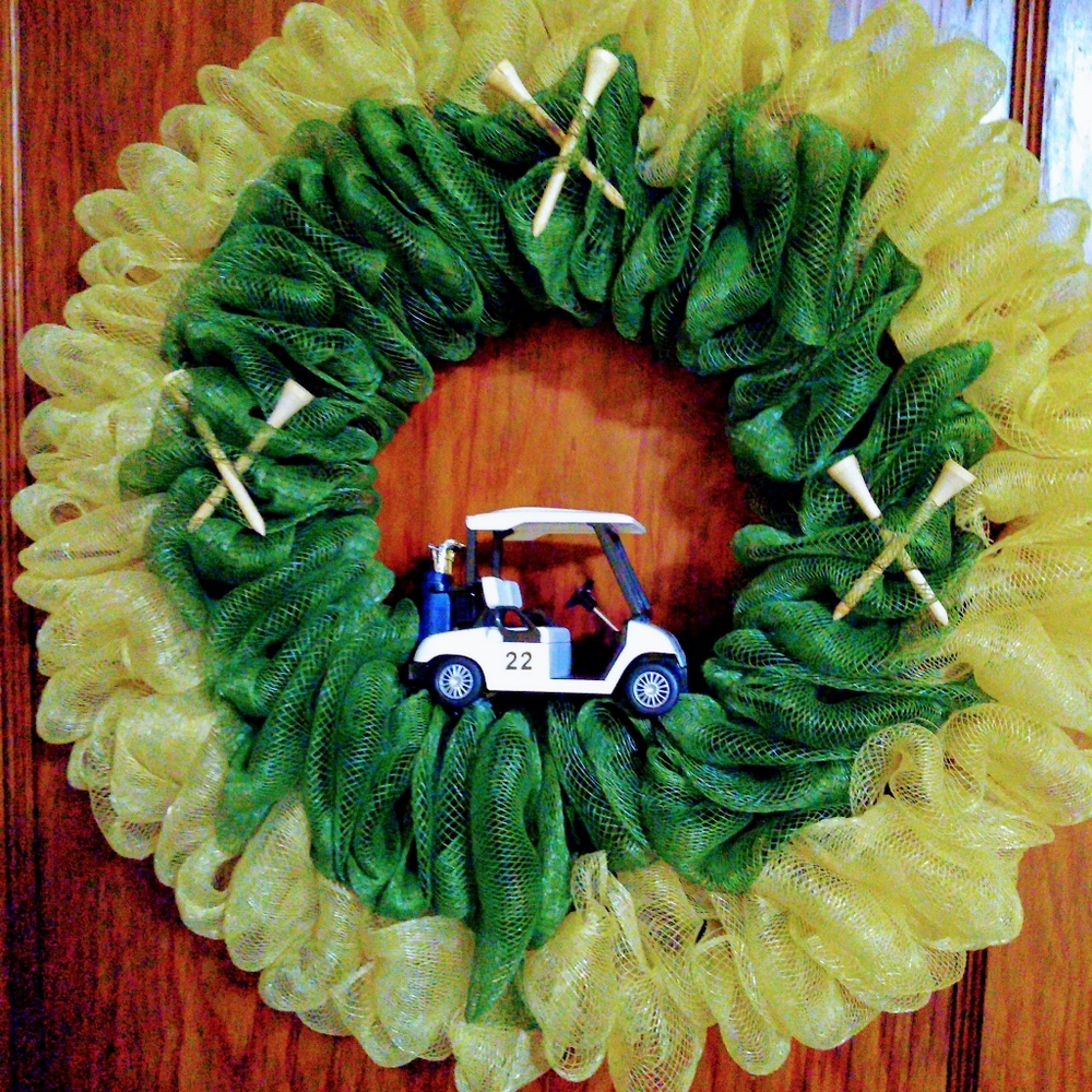Homemade Golf Wreath